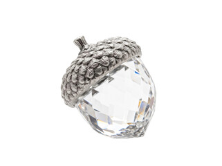 Crystal Acorn Ornament With Metal Cap © Gandalf