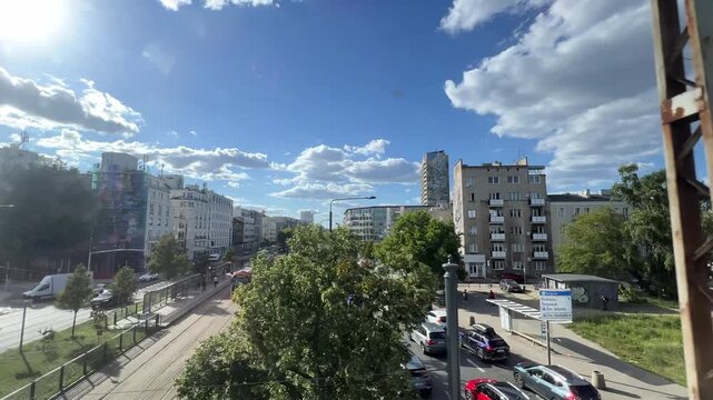 Warszawa, widok z okna pociągu