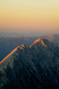 Partenkirchner Dreitorspitze mountain, Garmisch-Partenkirchen, in Bavaria, Germany
