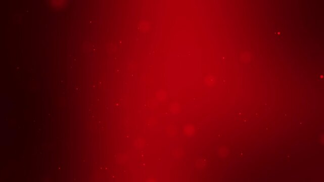 Deep red bokeh particles floating on cinematic atmospheric background