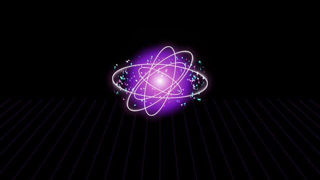 Abstract Cybernetic Holographic Energy Core Widescreen Motion Loop
