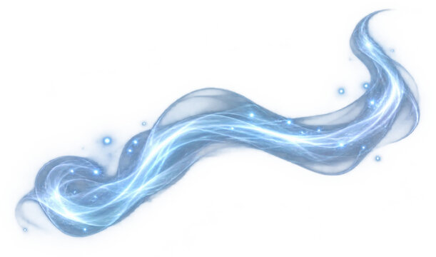 Silver blue ectoplasm wisp overlay