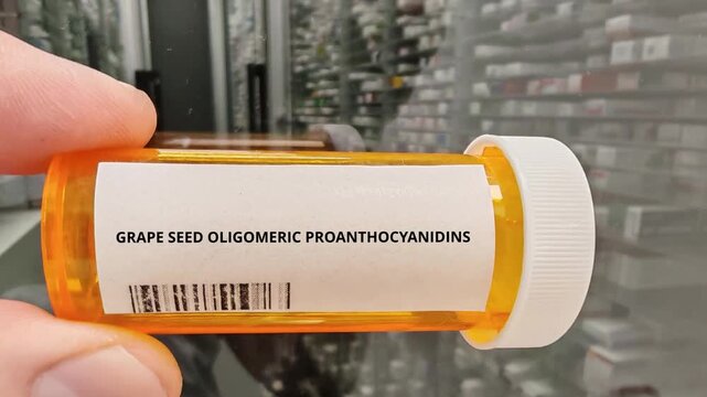 GRAPE SEED OLIGOMERIC PROANTHOCYANIDINS herbal botanical supplement for cardiovascular circulation and antioxidant support