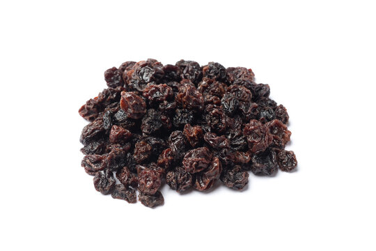 Dried raisins pile isolated on a white background