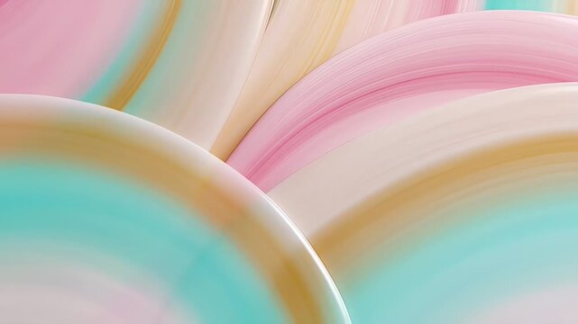 Iridescent gradient fluid swirls with soft pastel colors