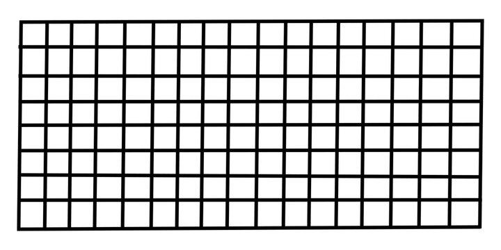 Simple black and white grid pattern with squares forming a rectangular shape