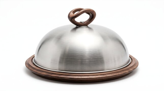 Serving dome on white background