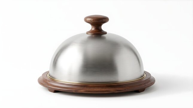 Serving dome on white background