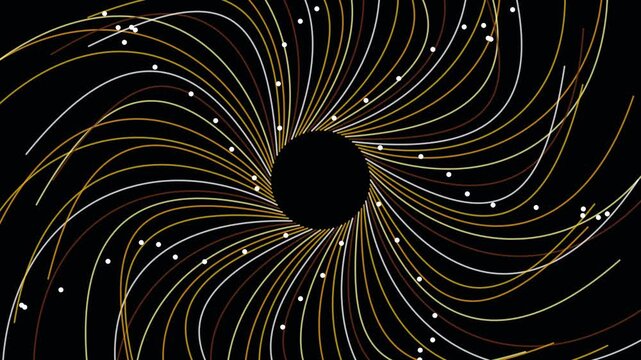 Abstract Force Field b-field magnetic flux line flowing vortex motion footage rendered with MAGNETIC GOLD DUST force color palette. Ideal for high-tech research visualizer, physics educational VFX, 