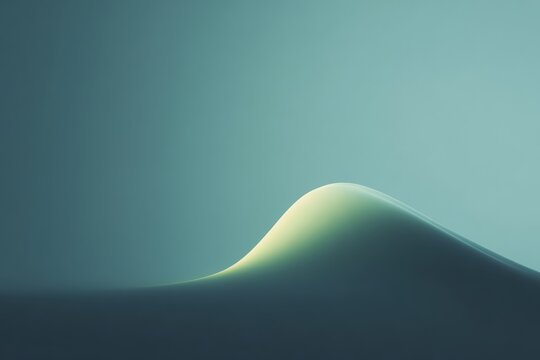 An abstract blue and green background with a wave in the middle creating a and eyecatching design. the wave is a variety of shapes and colors including blues greens and yellows and is illuminated by.