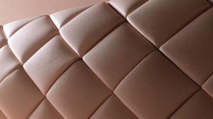 Fototapeta premium Brown quilted leather pattern close up