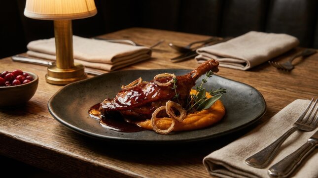 Crispy Roasted Duck Leg Confit
