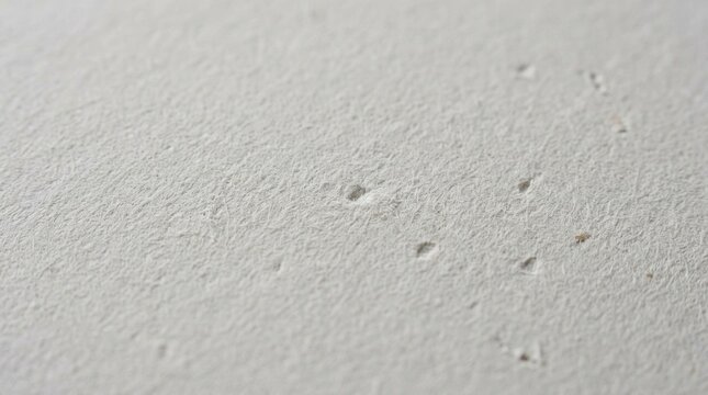 Macro photography of drywall paper texture. Close-up detail of white gypsum board surface. Macro texture