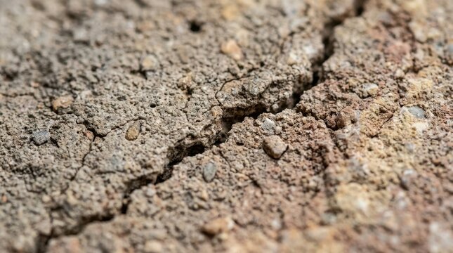 Macro photography of refractory brick texture. Close up view of weathered concrete and masonry material