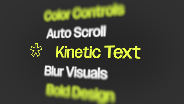 Dynamic Blur List Scroll Text
