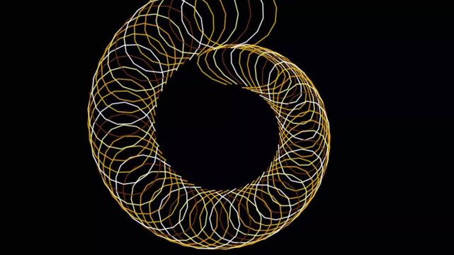Flux Line Vector tokamak toroidal plasma magnetic confinement motion footage rendered with MAGNETIC GOLD DUST force color palette.Ideal for high-tech research visualizer, physics educational VFX