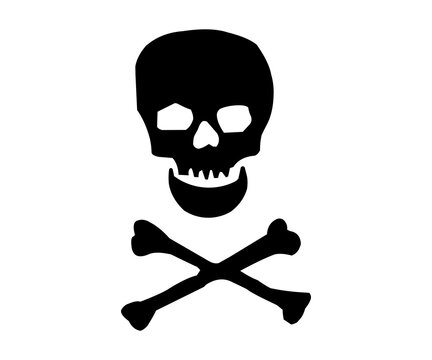ANSI Z535 - Figure A17, Poison icon sign. Warning safety  illustration on transparent background. 