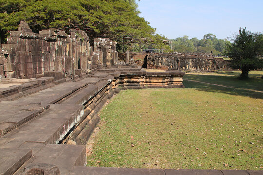 hall (baphuon) in a ruined khmer hindu and buddhist complex (angkor thom) in angkor in siem reap in cambodia 