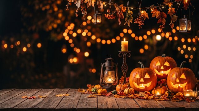 halloween candies and sweets on dark wooden background