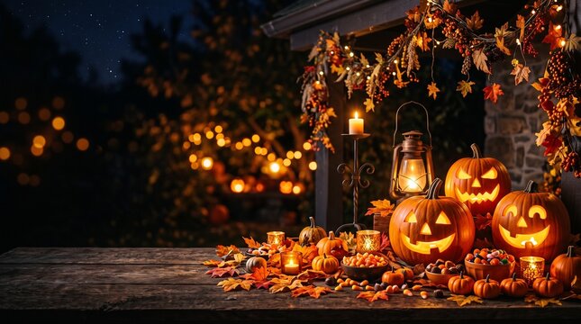Halloween background with copy space 