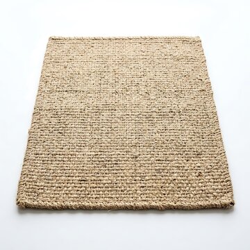 Beige woven mat with textured surface for home decor or commercial