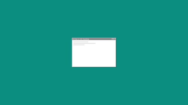 Vintage computer user interface elements on solid green background