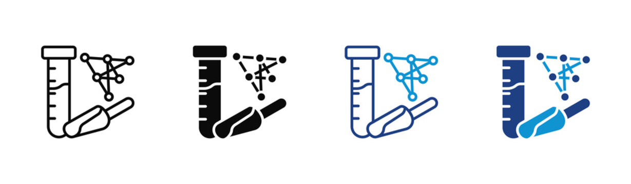 Data Sampling icon set multiple style collection