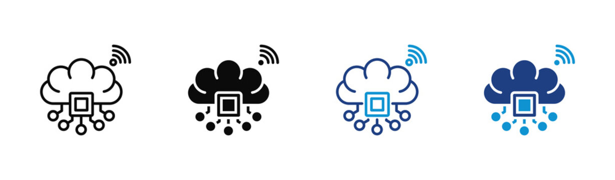 Online Learning icon set multiple style collection