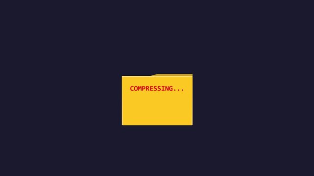 Digital folder icons moving with low disk space warning message
