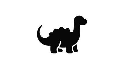Brachiosaurus dinosaur shape is presented as a black silhouette © Rajia