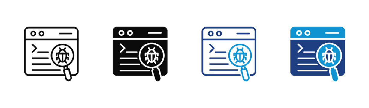 Debugging icon set multiple style collection