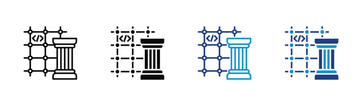 Framework icon set multiple style collection