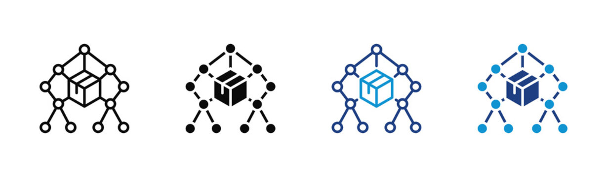 Dependency Graph icon set multiple style collection
