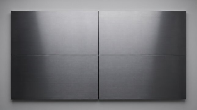 Graphite anodized metal grid with precision seams