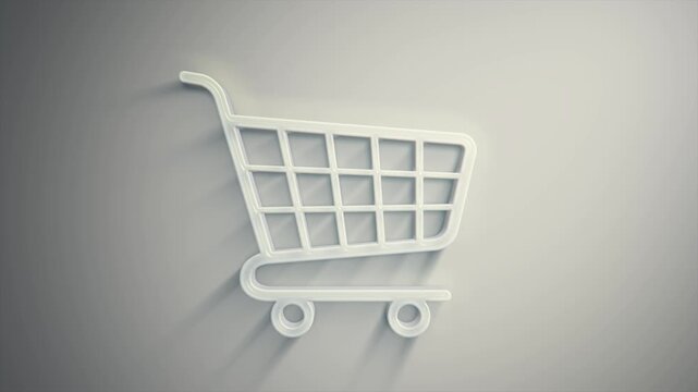 Shopping Cart Icon With White Texture Fx Animation
Animation of a white textured shop basket icon slowly revealing