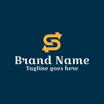 Minimalist S letter Logo. 