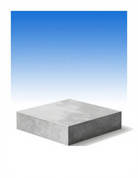 concrete podium structure photorealistic detail subtle shadow soft diffused studio lighting centered symmetrical