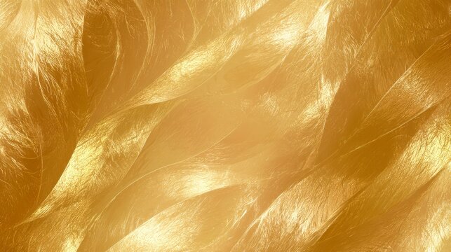 Luxurious abstract gold texture background with elegant wavy metallic patterns and shimmering golden fiber details