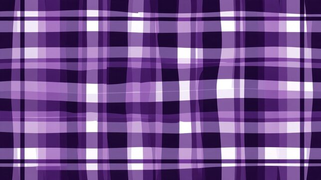 Hand-drawn purple and white plaid pattern, watercolor style check background