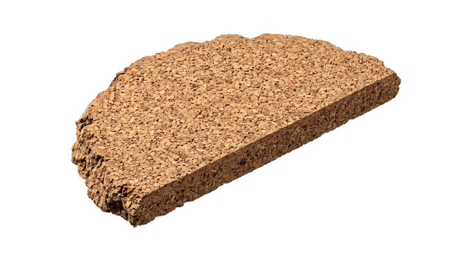 Cork underlay offcut with visible compressed granules