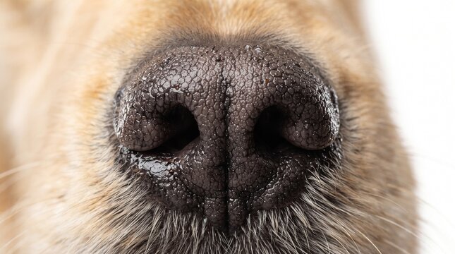 Extreme close-up of a Golden Retriever nos