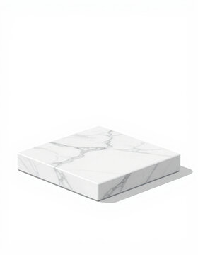 minimalist white marble display stand intricate grey veining set clean even white studio lighting backdrop