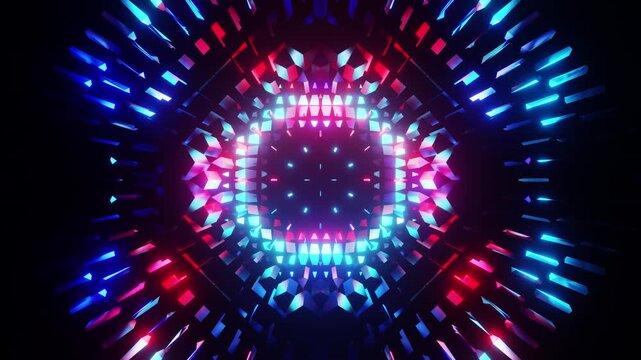 Red and blue police crystal equalizer for music VJ loop background