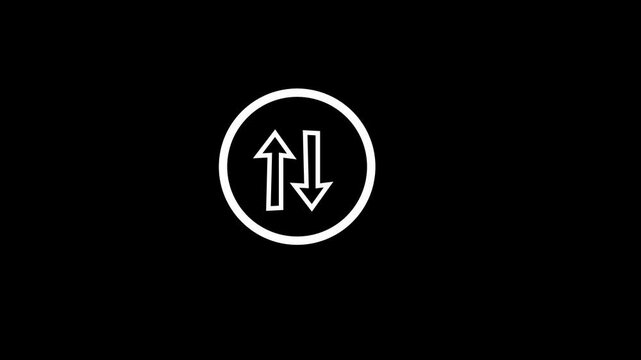 up and down arrows icon vector, Rounded mini arrows, up-down icon.