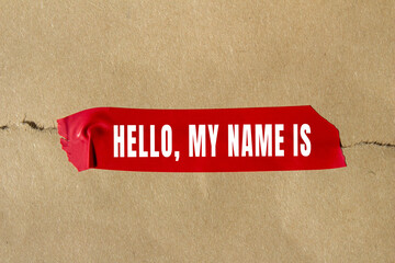 Hello, my name is text concept photo © Emre Akkoyun