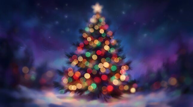 A beautifully decorated christmas tree shines brightly during the festive holiday season full of joy and wonder