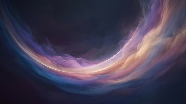 Abstract atmospheric color flow with soft swirling clouds on a
