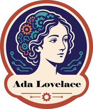 Ada Lovelace Day logo icon vector white background .