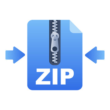 ZIP file compression icon. vector illustration