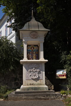 Wayside cross in Mariazell in Styria,Austria,Europe
